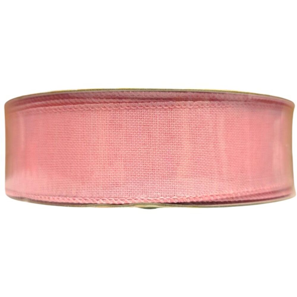 Member's Mark Wired Edge Premium Spring Ribbon, 1.5"W x 50yds - Light Pink